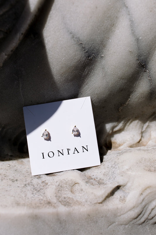 Teardrop Diamond Studs
