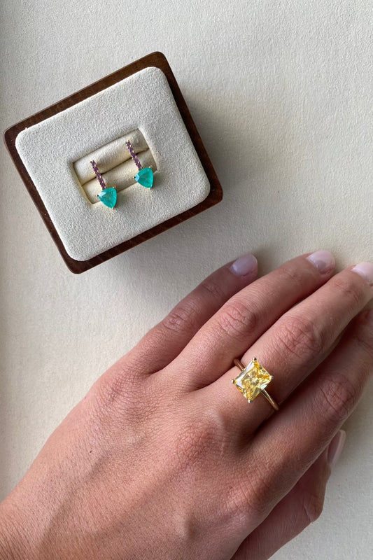 Yellow Emerald Ring
